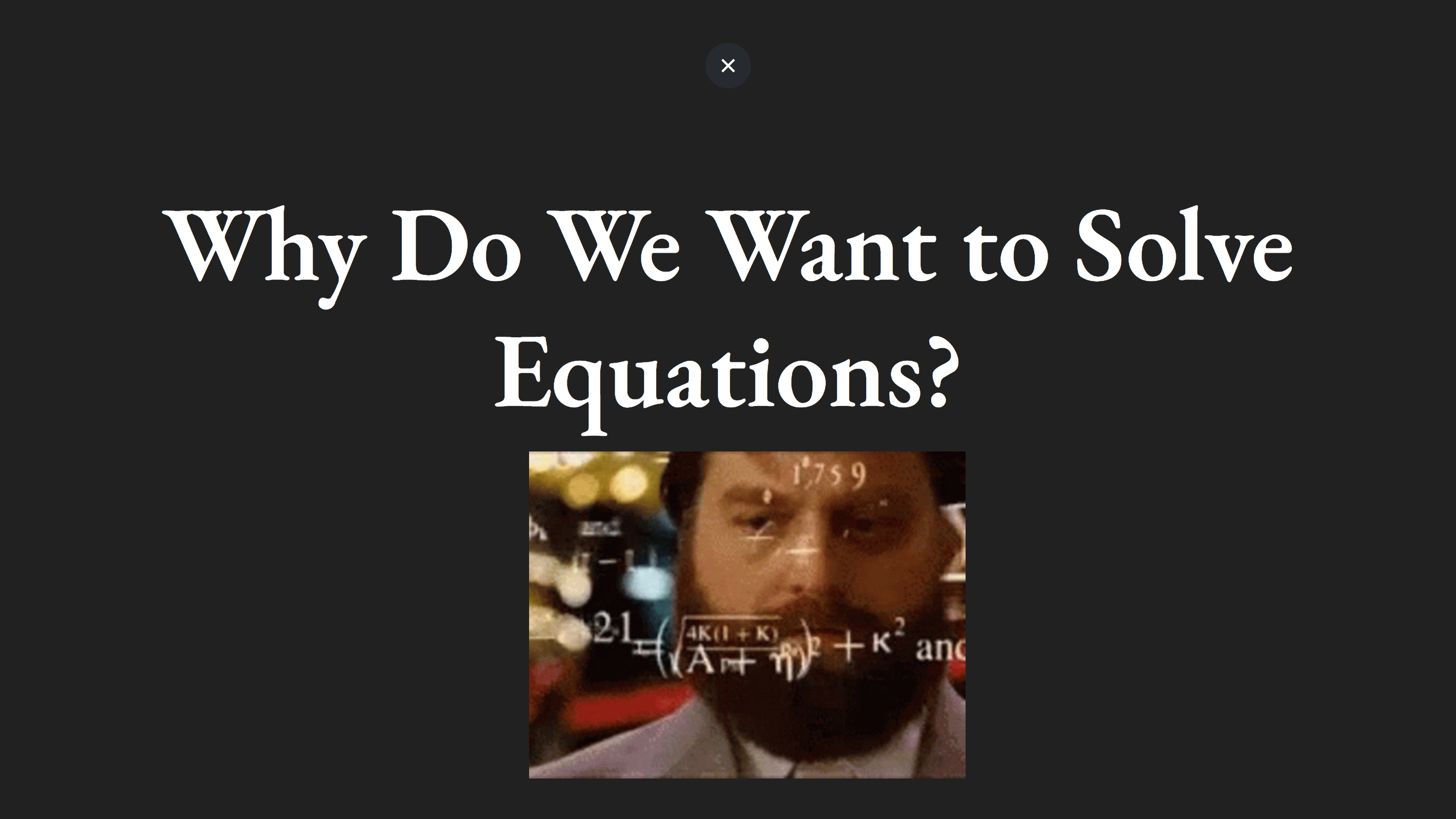 Why Solve Equations Google Slides