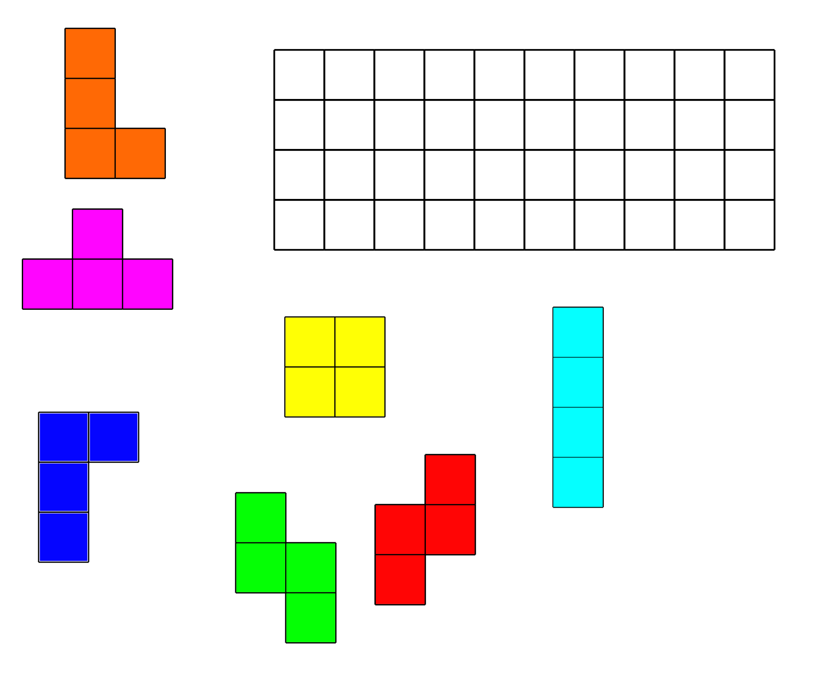 Tetris Packing Problem